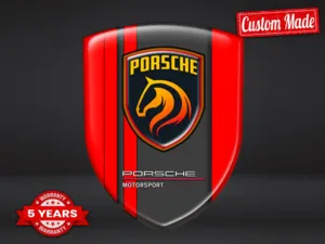 Porsche Pegatina Impermeable Duradera Universal Alta Calidad